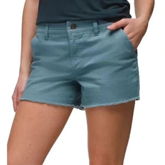 PrAna Sancho Blue Fringe Edge Shorts 8 Style#1968411 - Picture 1 of 12